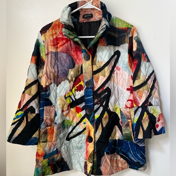 Damee Colorful Abstract Wearable Art Jacket - Picture 1 of 6